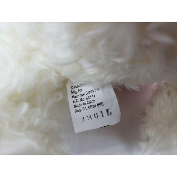 Hallmark From My Heart Bear 14 in Plush Valentines Day White Red Zippered Heart - Picture 5 of 8